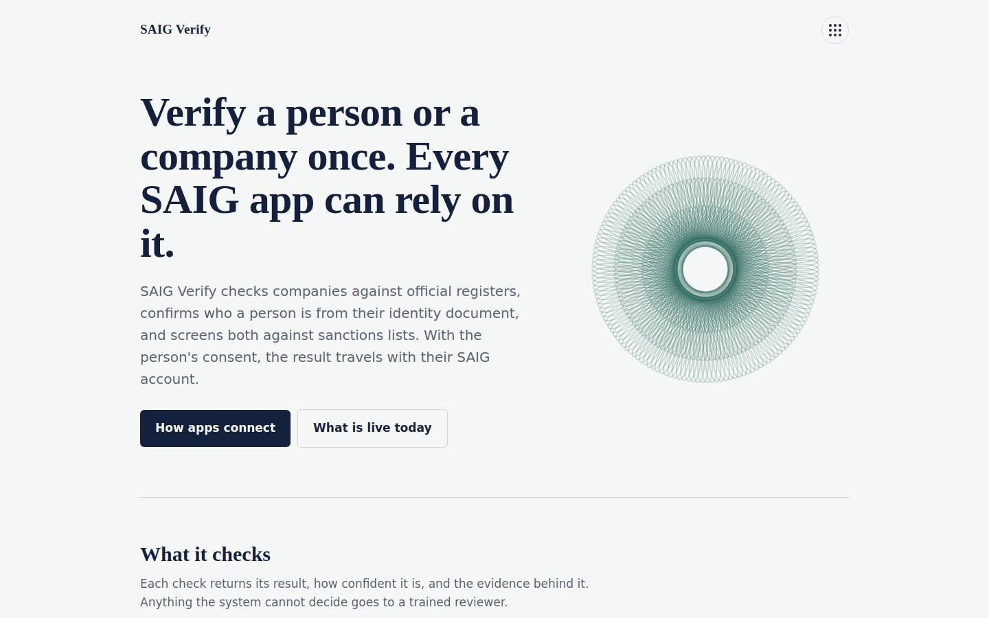 SAIG Verify preview